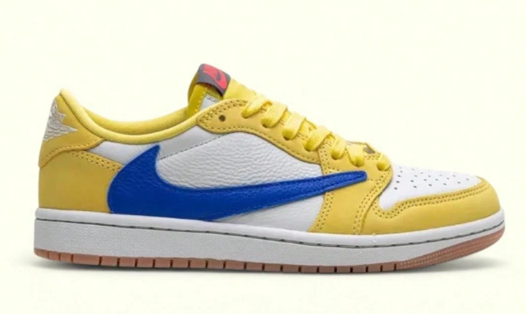 Nike Travis Scott X Air Jordan 1 Low "Canary" - Authentic Elkins High Tribute
