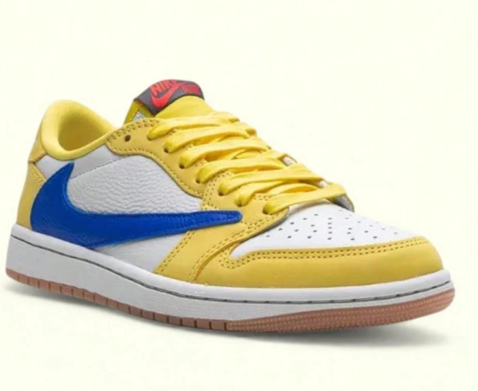 Nike Travis Scott X Air Jordan 1 Low "Canary" - Authentic Elkins High Tribute